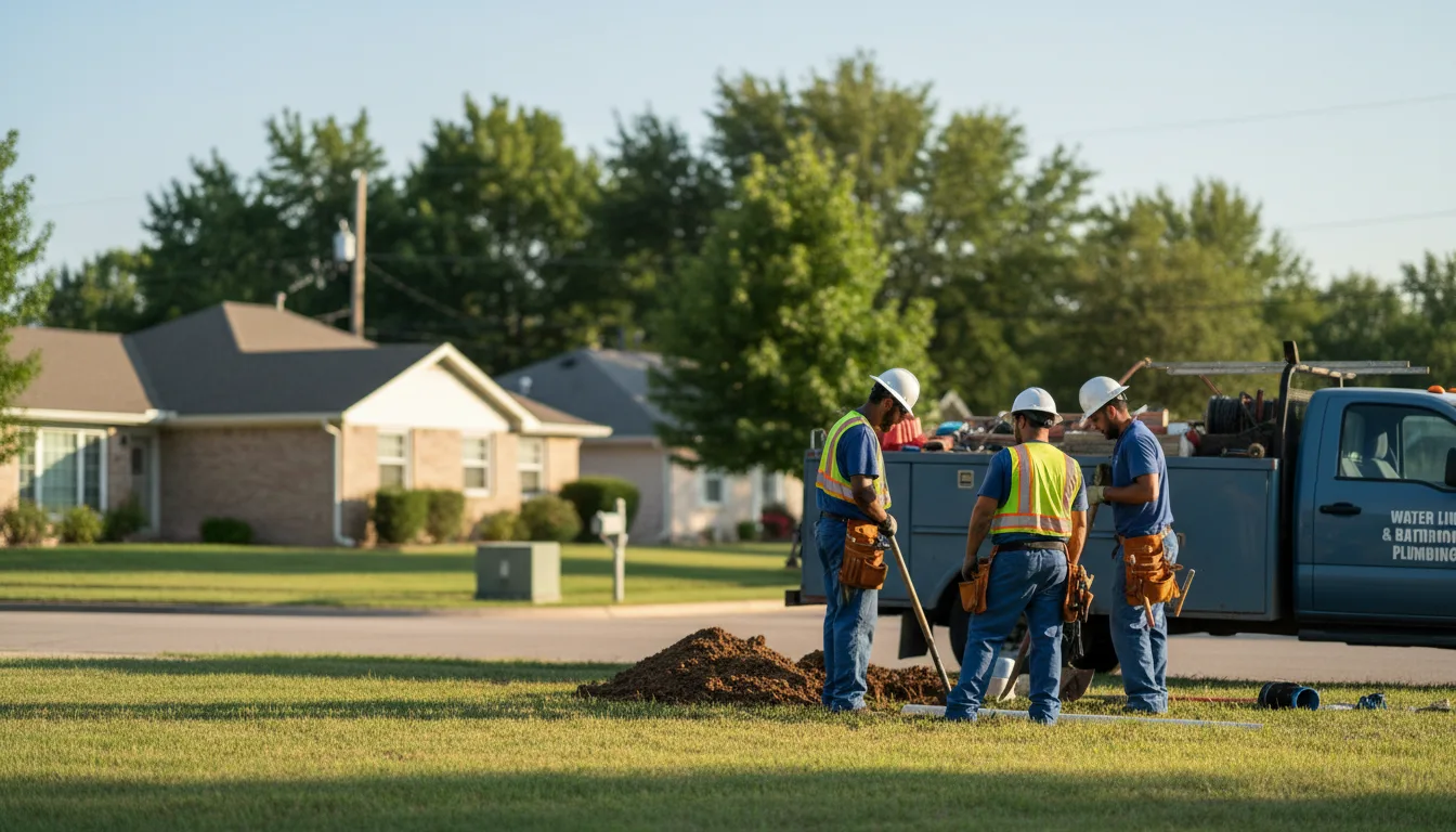 Residential water line and bathroom plumbing service in Apulia Station, NY